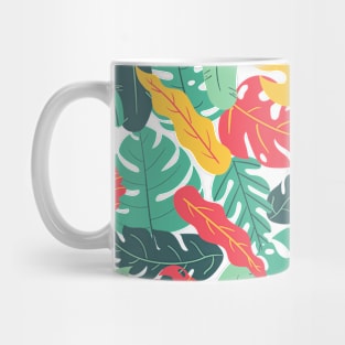 Simple Monstera Leaves Illustration Mug